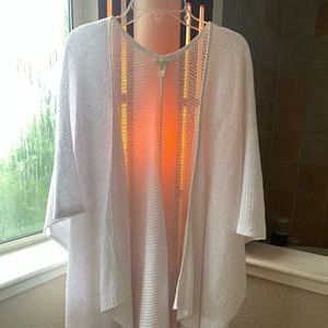 Eileen Fisher wrap in white